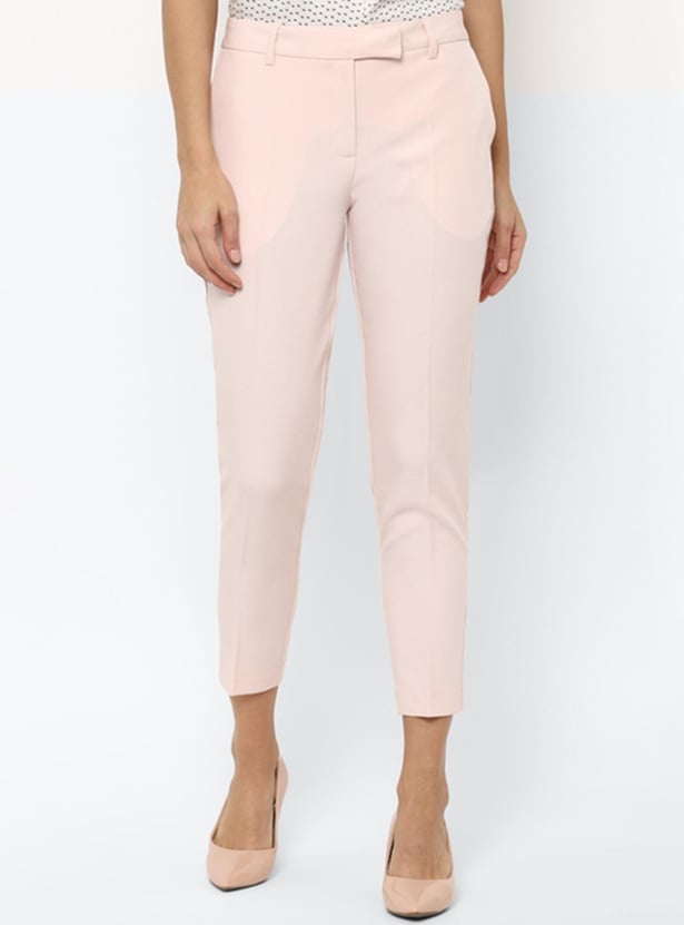 ALLEN SOLLY Women Solid Cropped Trousers