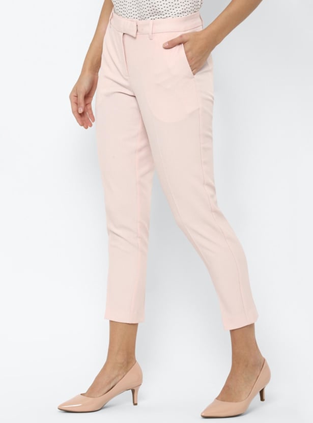 ALLEN SOLLY Women Solid Cropped Trousers