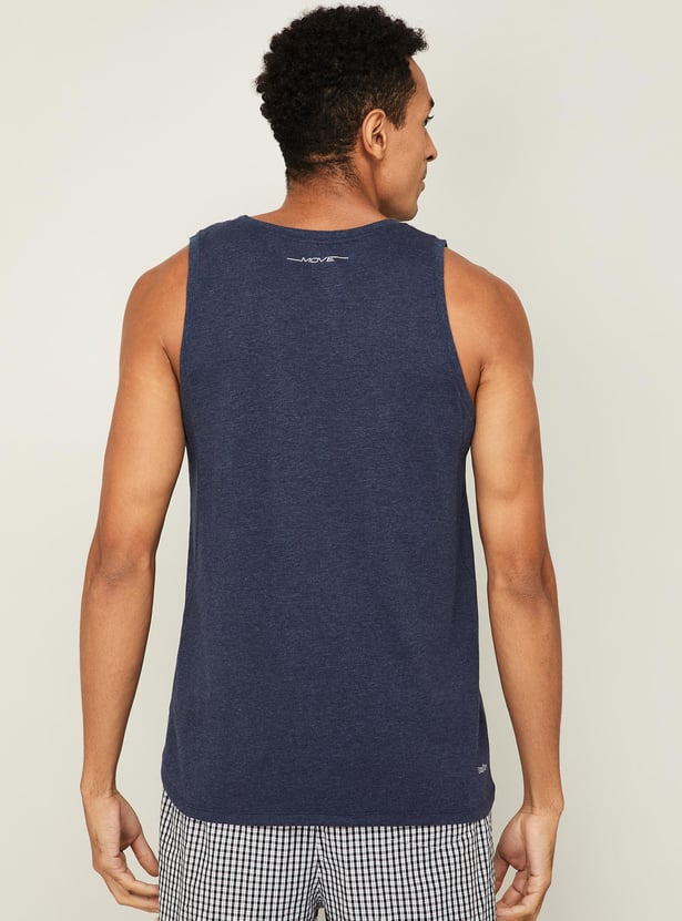 JOCKEY Men Solid Sleeveless Lounge T-shirt
