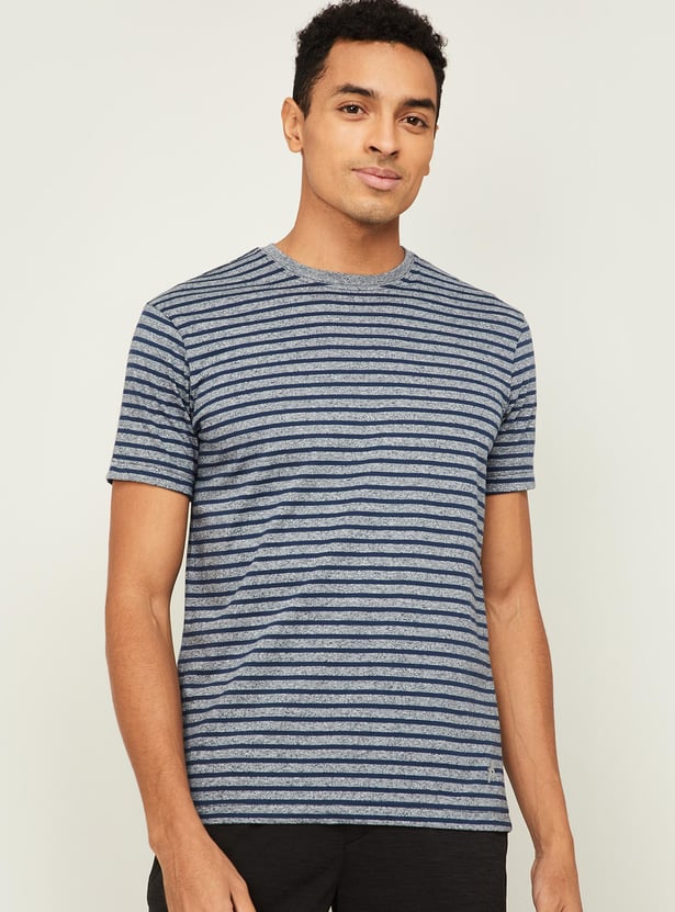 Buy JOCKEY Men Striped Lounge T shirt from Jockey at just INR 649.0