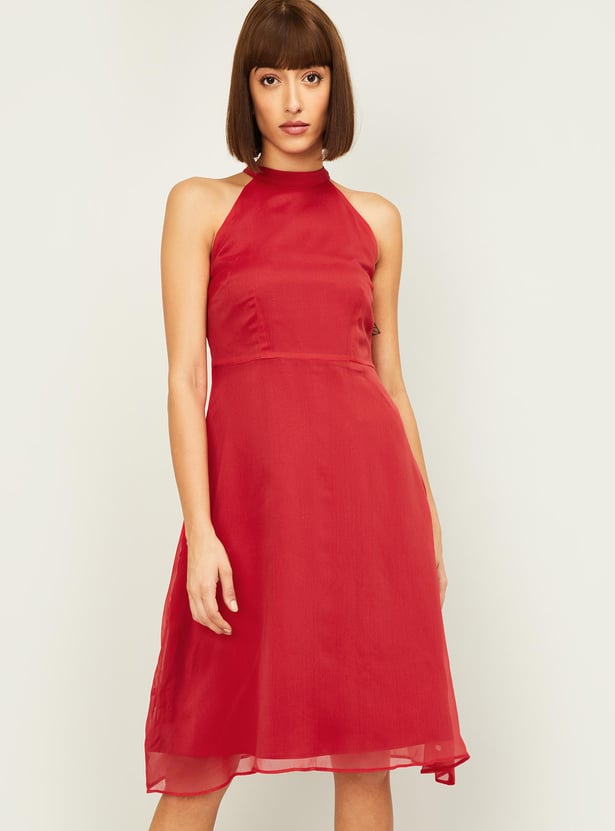 Allen solly red dress best sale