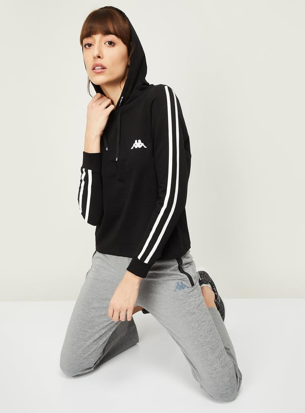 Buy KAPPA Women Striped Sports Hoodie Sweatshirt from Kappa at 