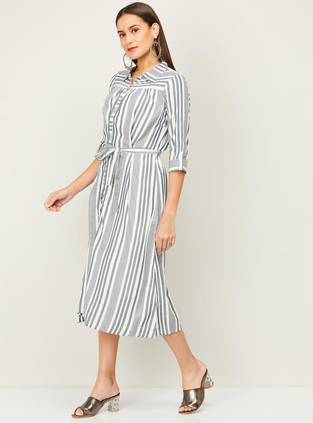 AURELIA Women Striped Shirt Dress