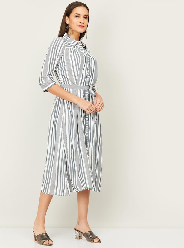 AURELIA Women Striped Shirt Dress
