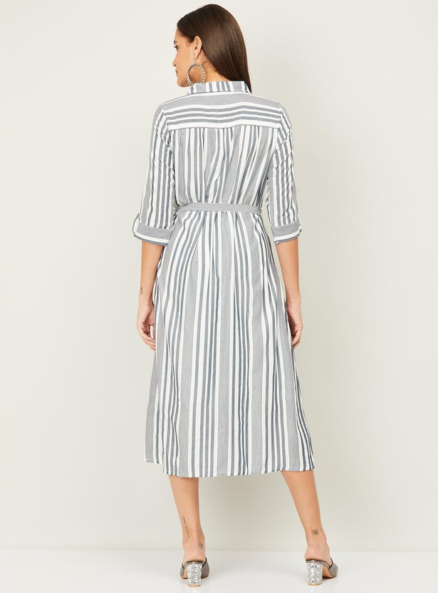AURELIA Women Striped Shirt Dress