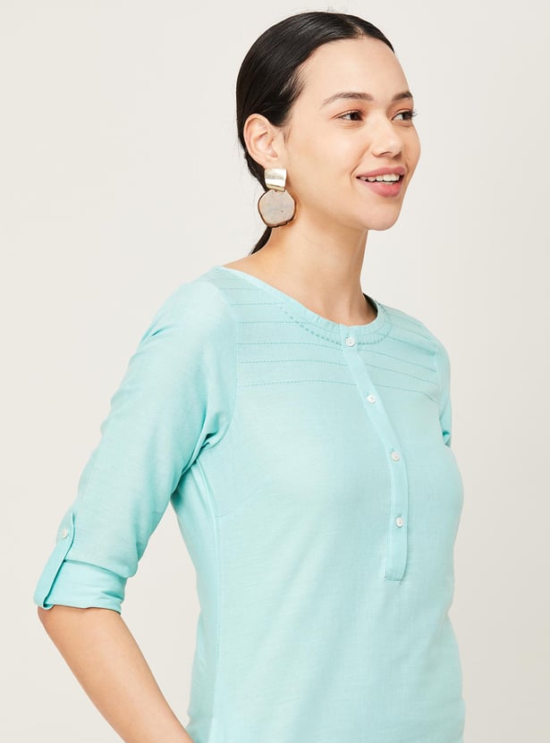 W Women Solid Straight Kurta