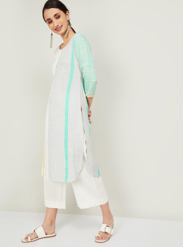 SPAN Women Printed Straight Kurta