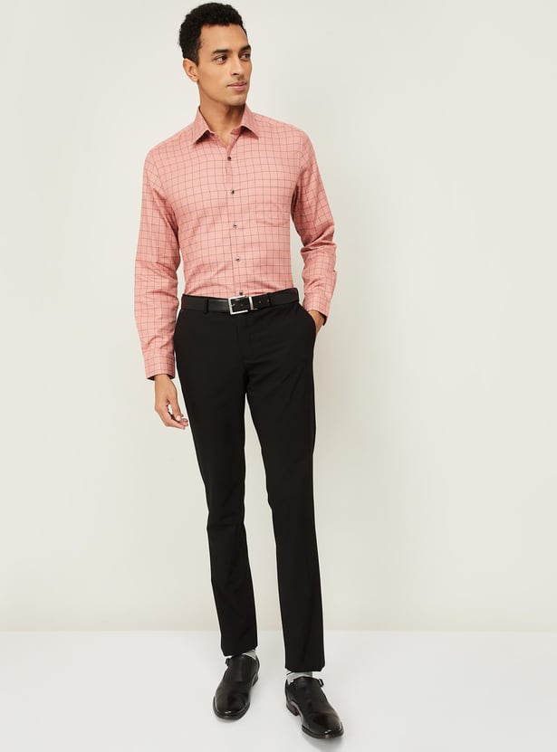 BLACKBERRYS Men Solid Super Slim Fit Formal Trousers