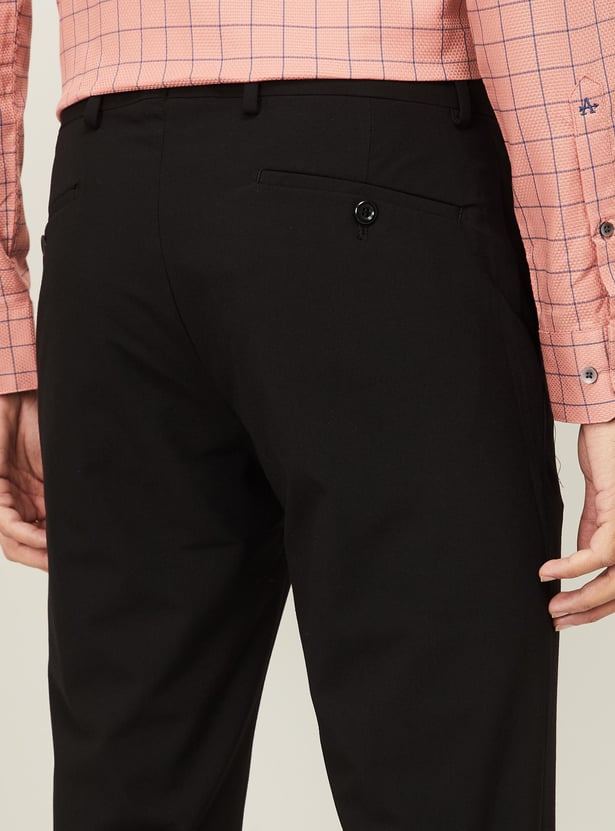 BLACKBERRYS Men Solid Super Slim Fit Formal Trousers