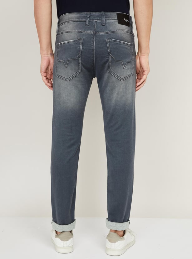 PEPE JEANS Men Stonewashed Skinny Fit Jeans
