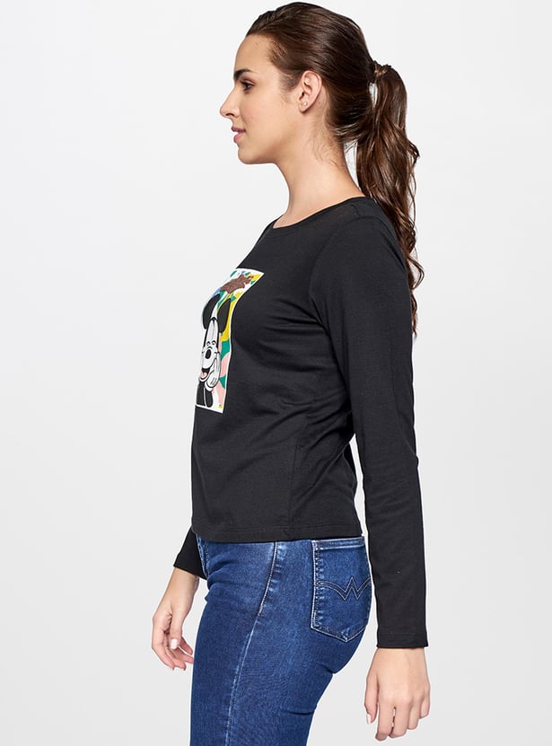 AND Women Printed Full Sleeves T-shirt