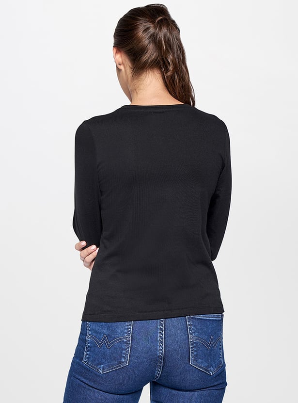 AND Women Printed Full Sleeves T-shirt