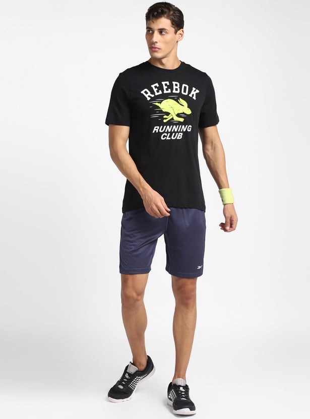 Buy REEBOK Men Printed Crew Neck T-shirt from Reebok at just INR