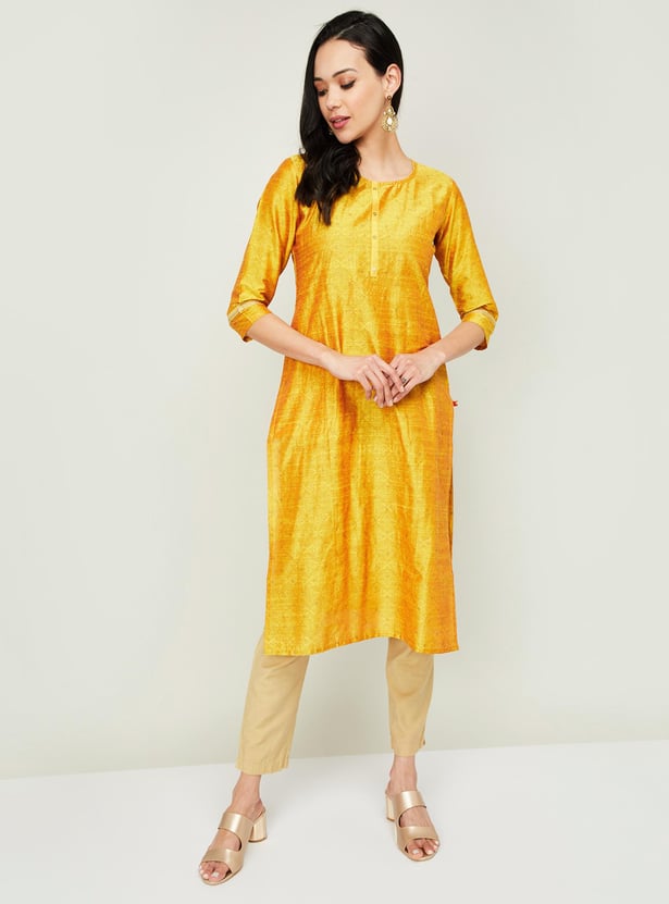 SPAN Women Printed Straight Kurta