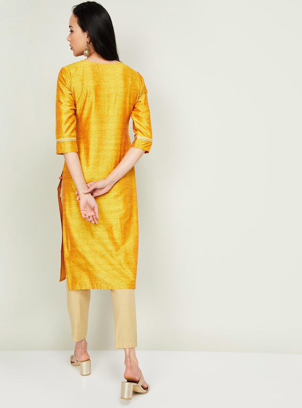 SPAN Women Printed Straight Kurta