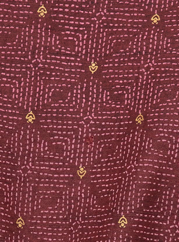 SPAN Women Printed Three-quarter Sleeves Straight Kurta