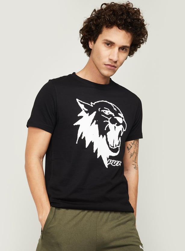 PUMA Men Printed Crew Neck T-shirt
