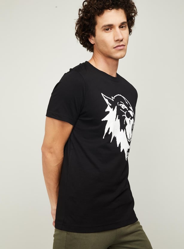 PUMA Men Printed Crew Neck T-shirt