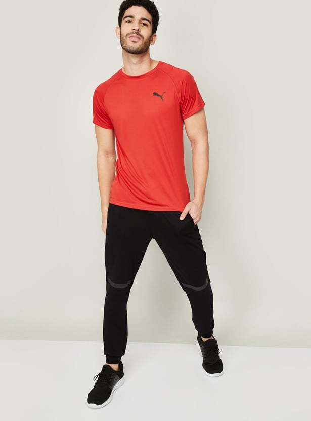 PUMA Men Colorblocked Back Regular Fit Crew Neck T-shirt
