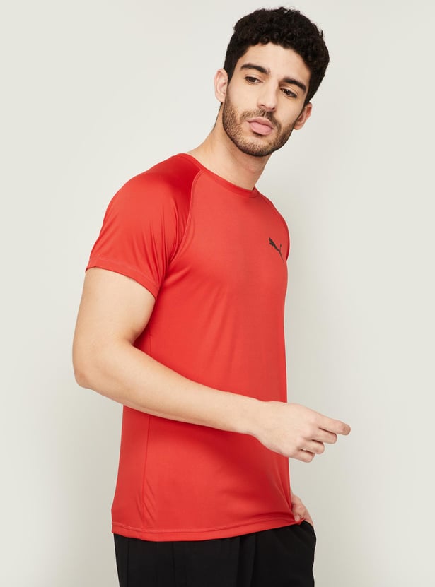 PUMA Men Colorblocked Back Regular Fit Crew Neck T-shirt