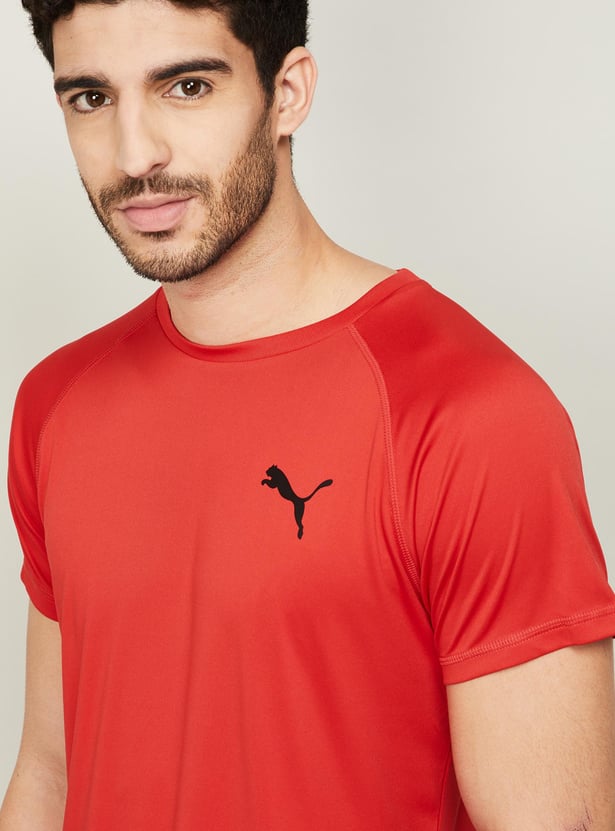 PUMA Men Colorblocked Back Regular Fit Crew Neck T-shirt