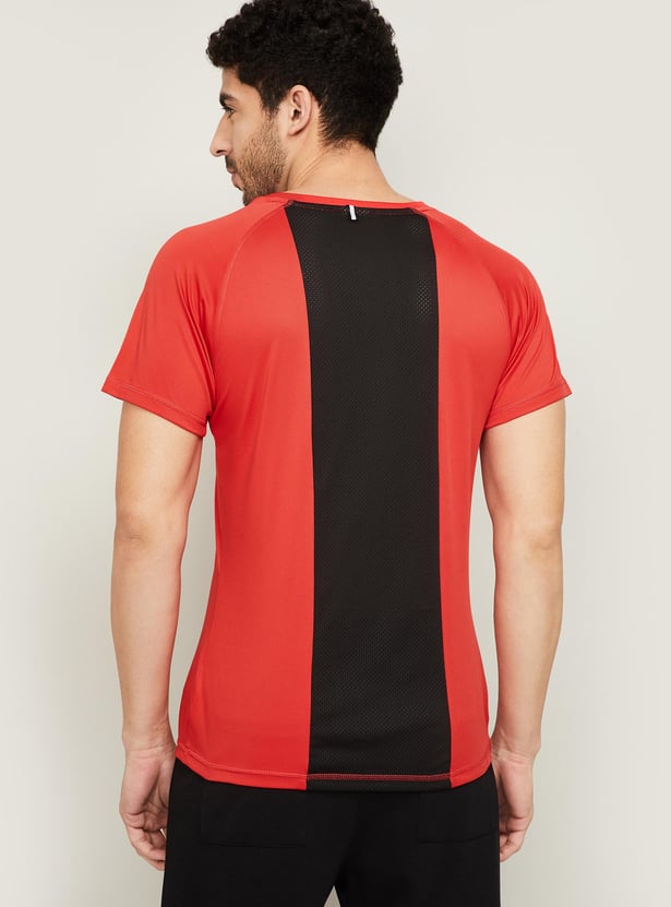 PUMA Men Colorblocked Back Regular Fit Crew Neck T-shirt