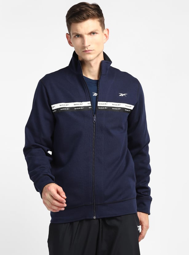 Buy REEBOK Men Printed Sports Front Open Sweatshirt from Reebok at