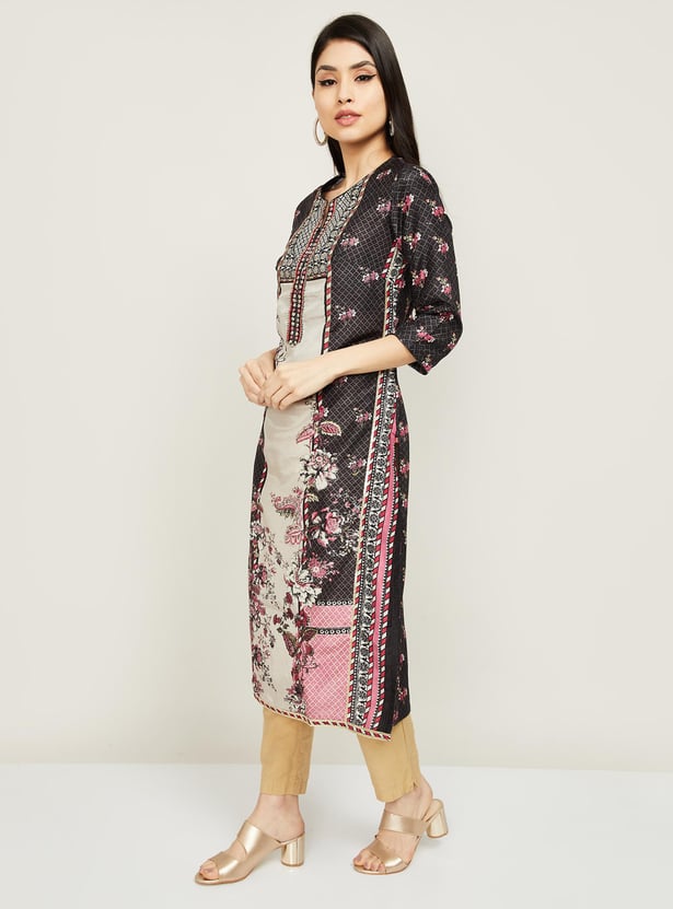 BIBA Women Printed Straight Kurta