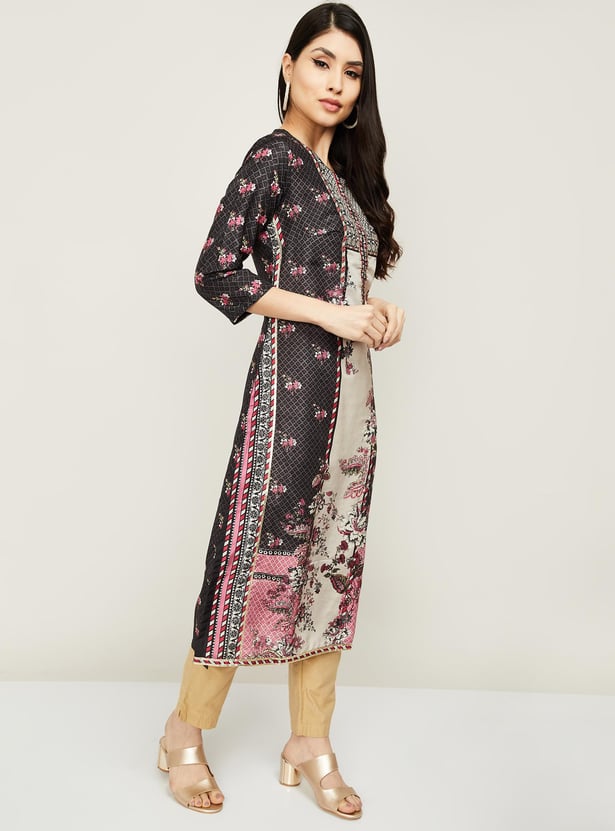 BIBA Women Printed Straight Kurta