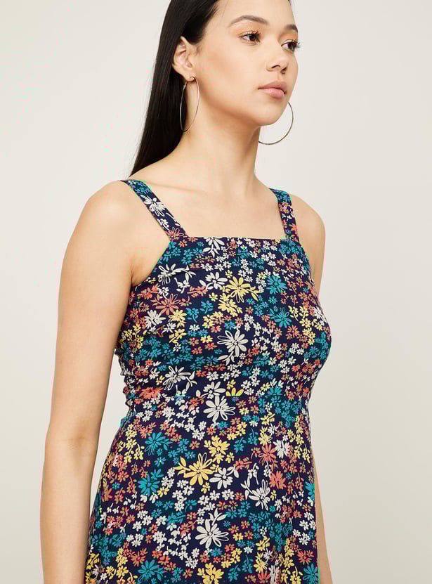GINGER Women Floral Printed A-Line Mini Dress