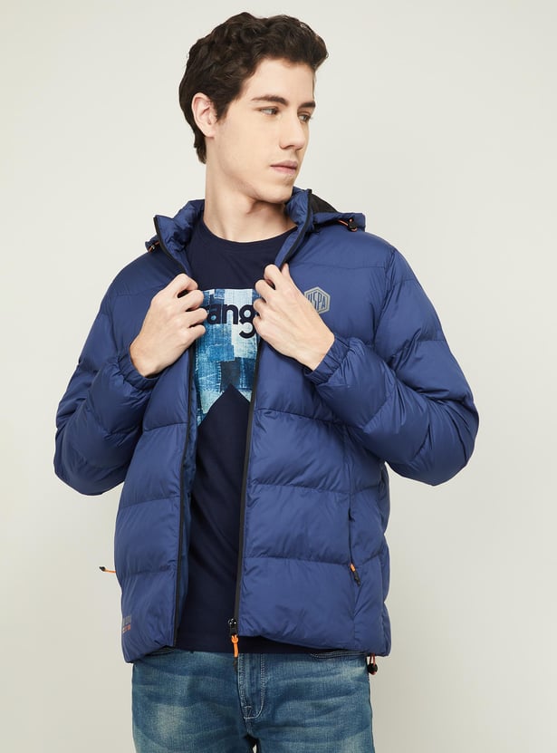 Buy POLO Men Solid Hooded Puffer Jacket from POLO
