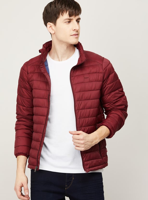 Buy LEVI'S Men Solid Mock Collar Puffer Jacket from Levi's at just