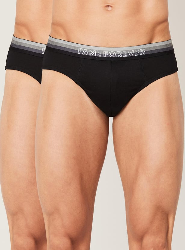 FAME FOREVER Solid Briefs - Pack of 2