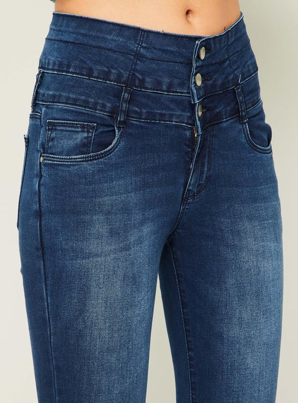 KRAUS Women Stonewashed Skinny Fit Jeans