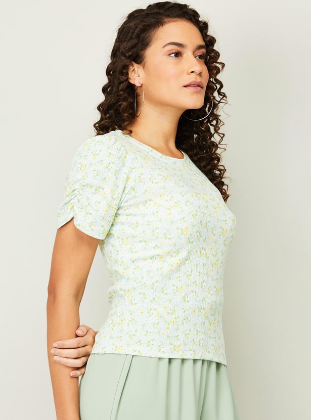 AND Women Printed Regular Fit Casual Top