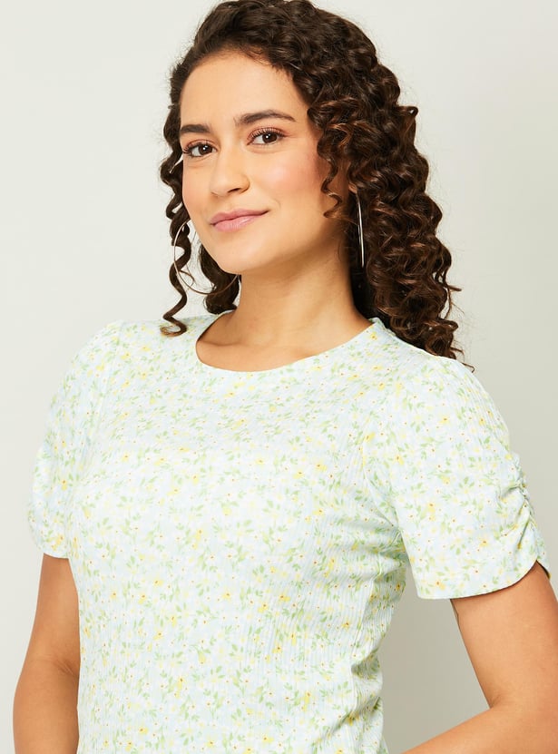 AND Women Printed Regular Fit Casual Top