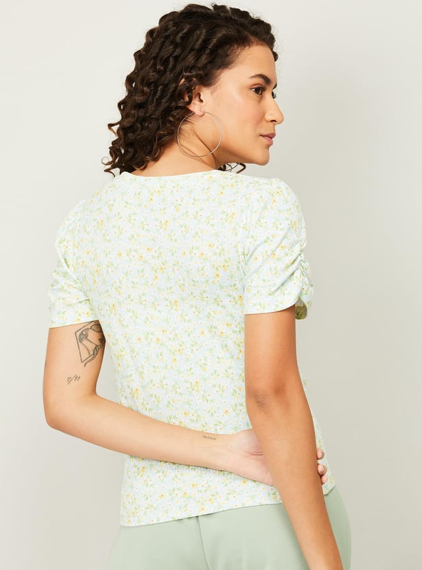 AND Women Printed Regular Fit Casual Top