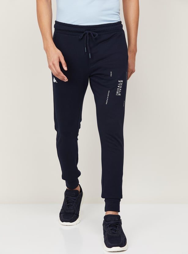 Kappa navy blue joggers on sale