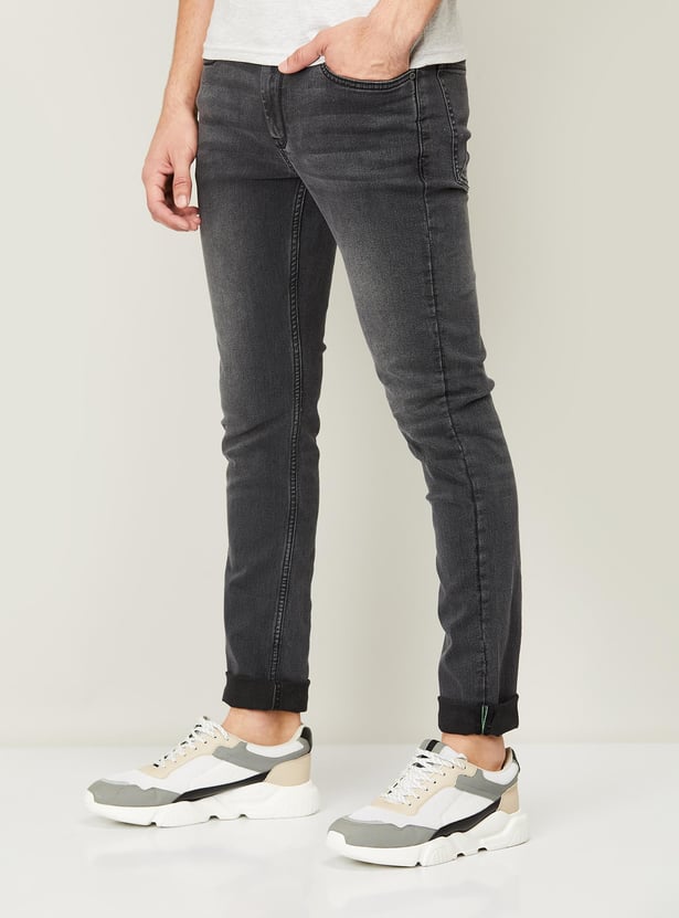 Buy BOSSINI Men Light Washed Skinny Fit Jeans from Bossini at just INR 1999.0