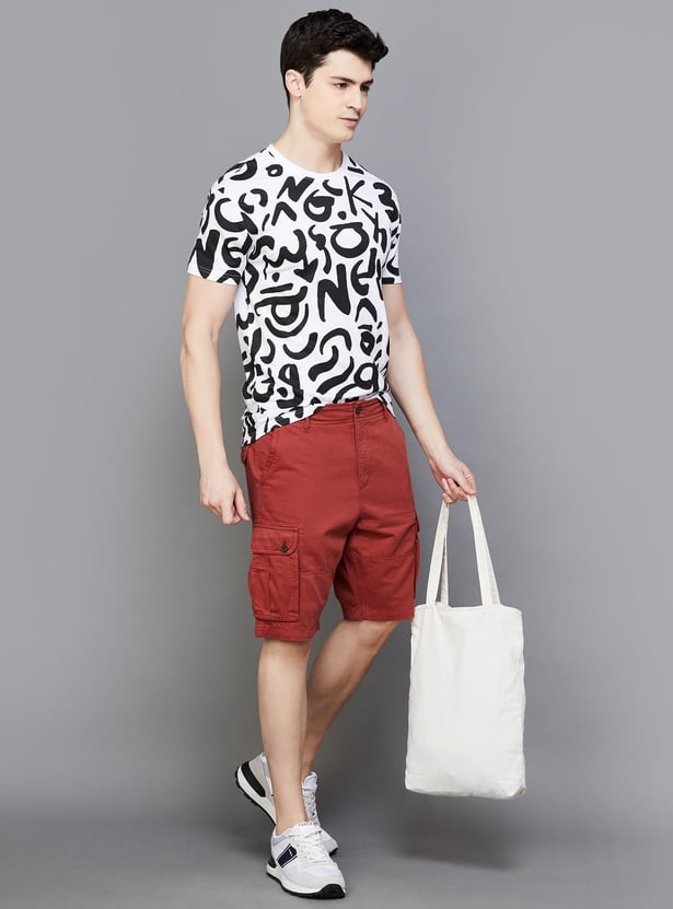 FAME FOREVER Solid Cargo Shorts