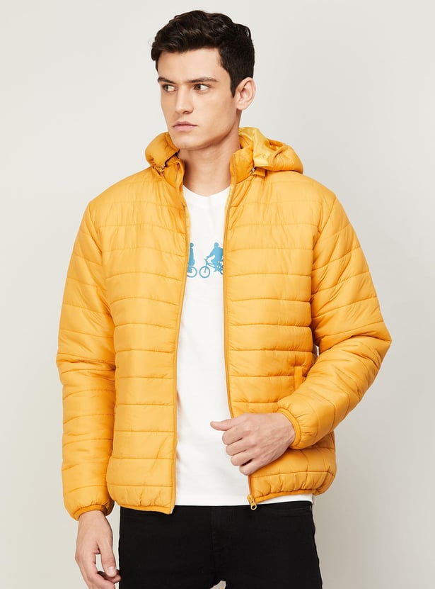 Buy FAME FOREVER Men Quilted Hooded Puffer Jacket from Fame