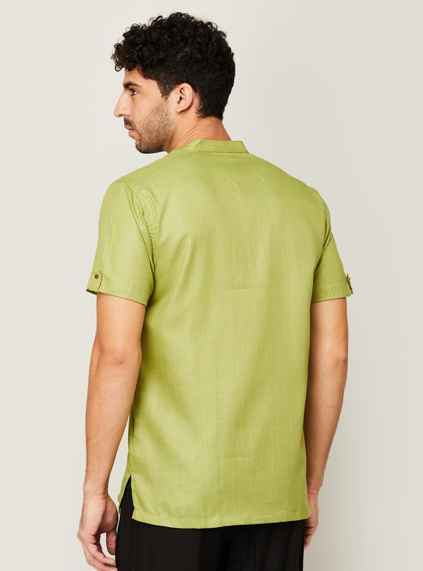 MELANGE Men Solid Short Kurta