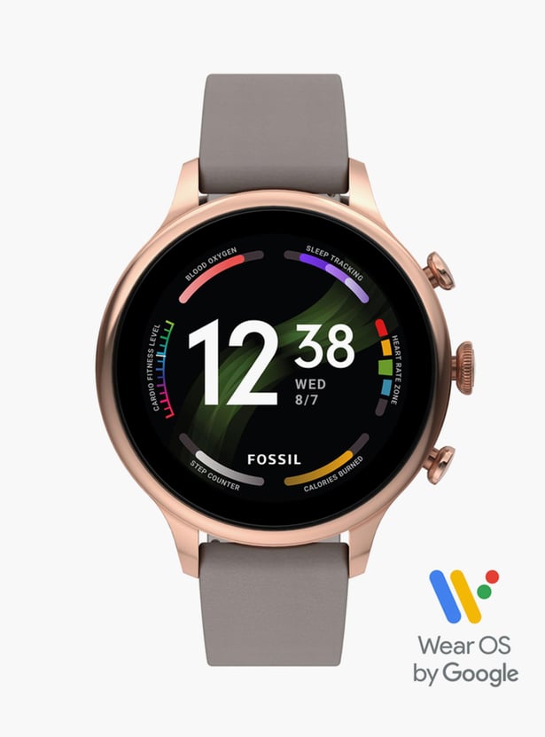 Buy FOSSIL Women Smartwatch with Leather Strap FTW6079I from Fossil at just INR 23995.0