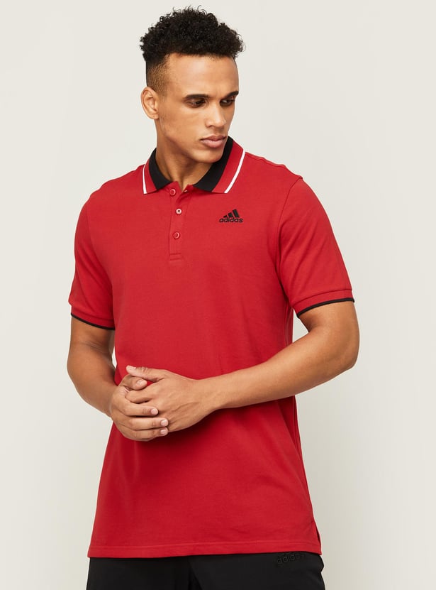 ADIDAS Men Printed Sports Polo T-shirt