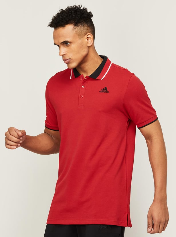 ADIDAS Men Printed Sports Polo T-shirt