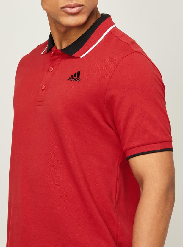 ADIDAS Men Printed Sports Polo T-shirt