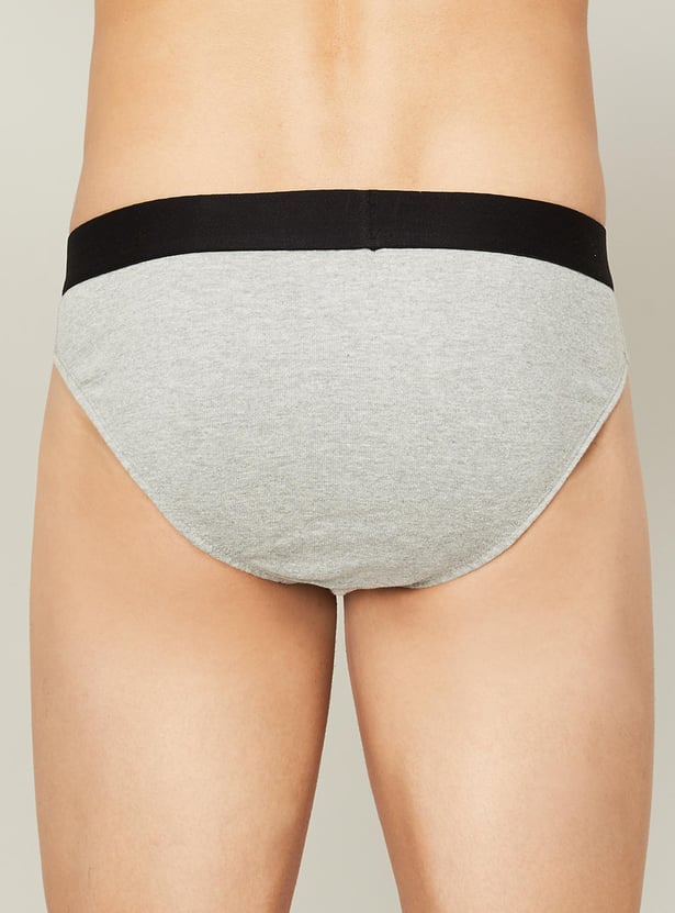 FAME FOREVER Men Striped Elasticated Briefs - Set of 2