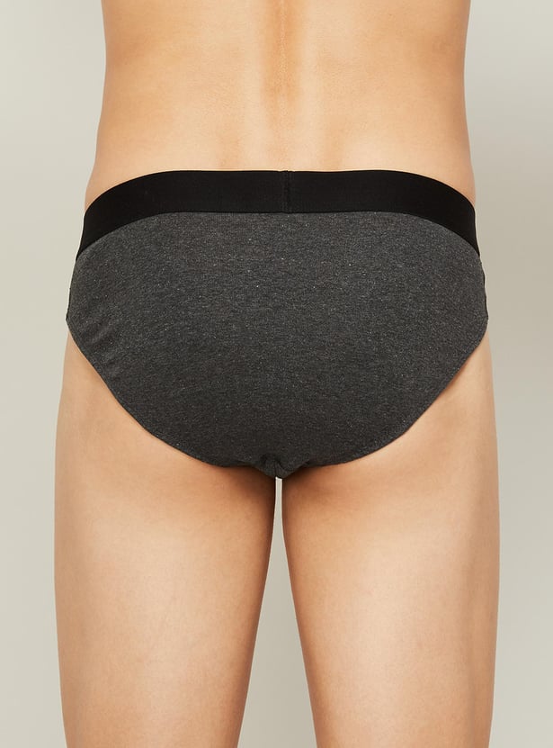 FAME FOREVER Men Striped Elasticated Briefs - Set of 2