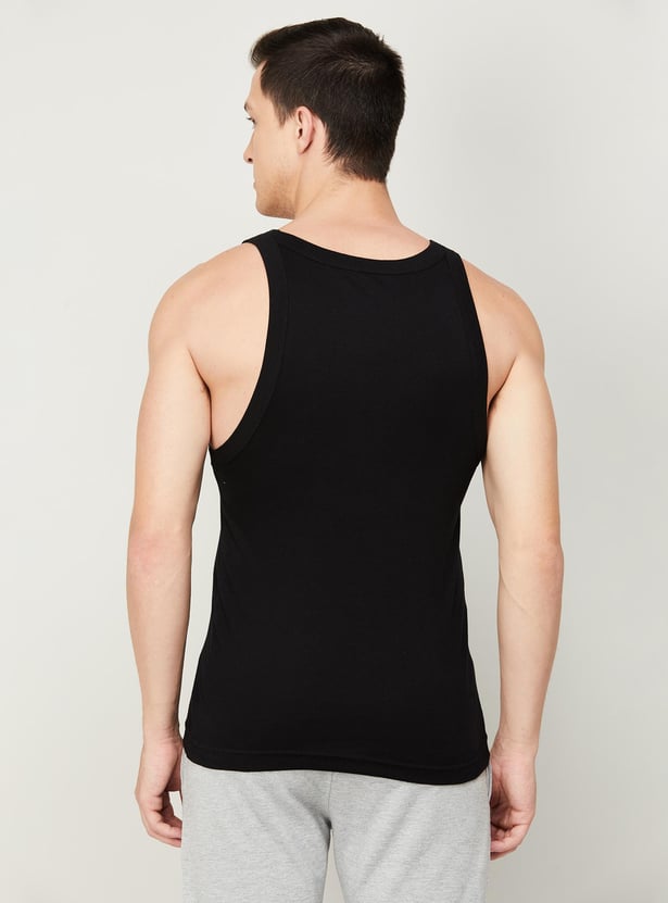 FAME FOREVER Men Solid Round Neck Inner Vest