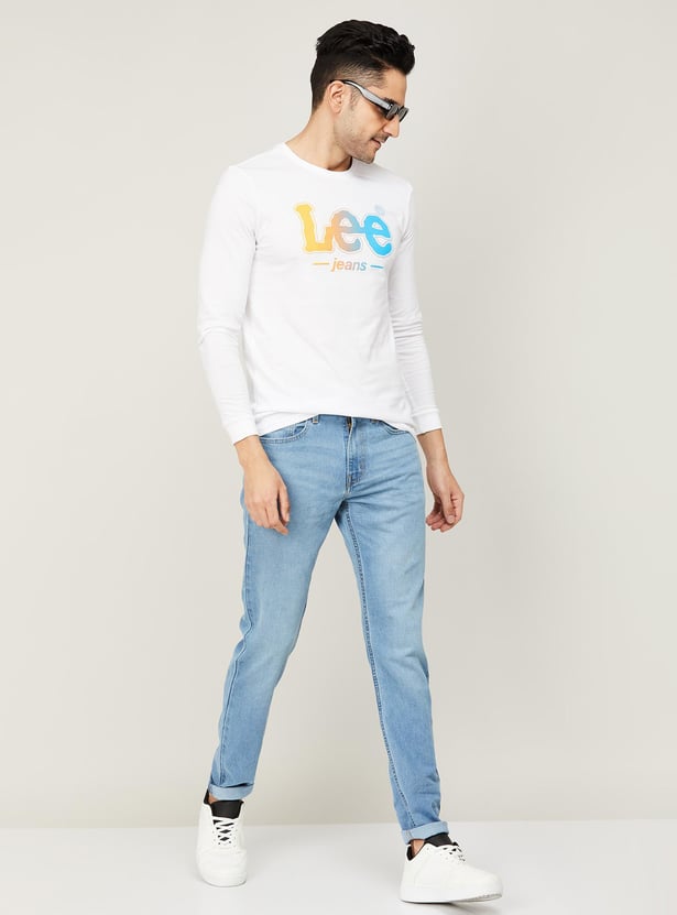 ◆LEE◆ Lee Jeans Graphic Long Sleeve T-Shirt White Buy LEE Men Graphic Printed Long Sleeve Slim Fit T-shirt